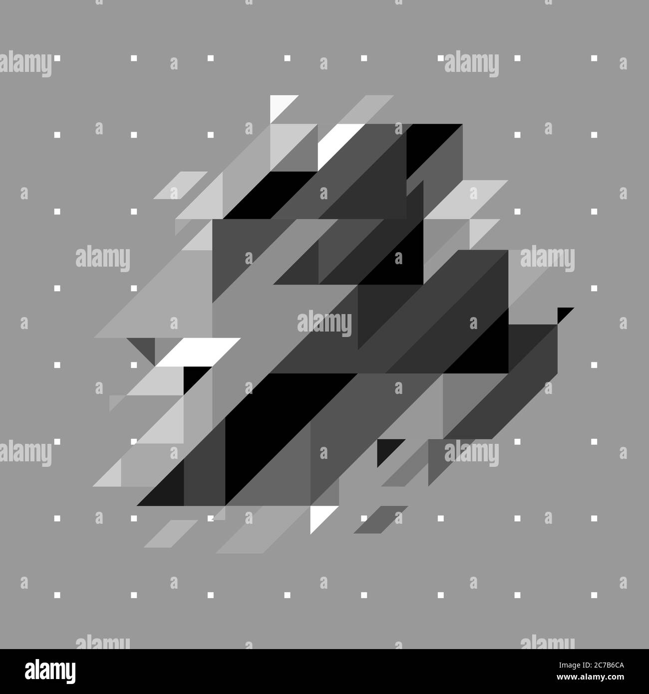 abstract background Geometric element.black,gray,and white triangle vector. Stock Vector