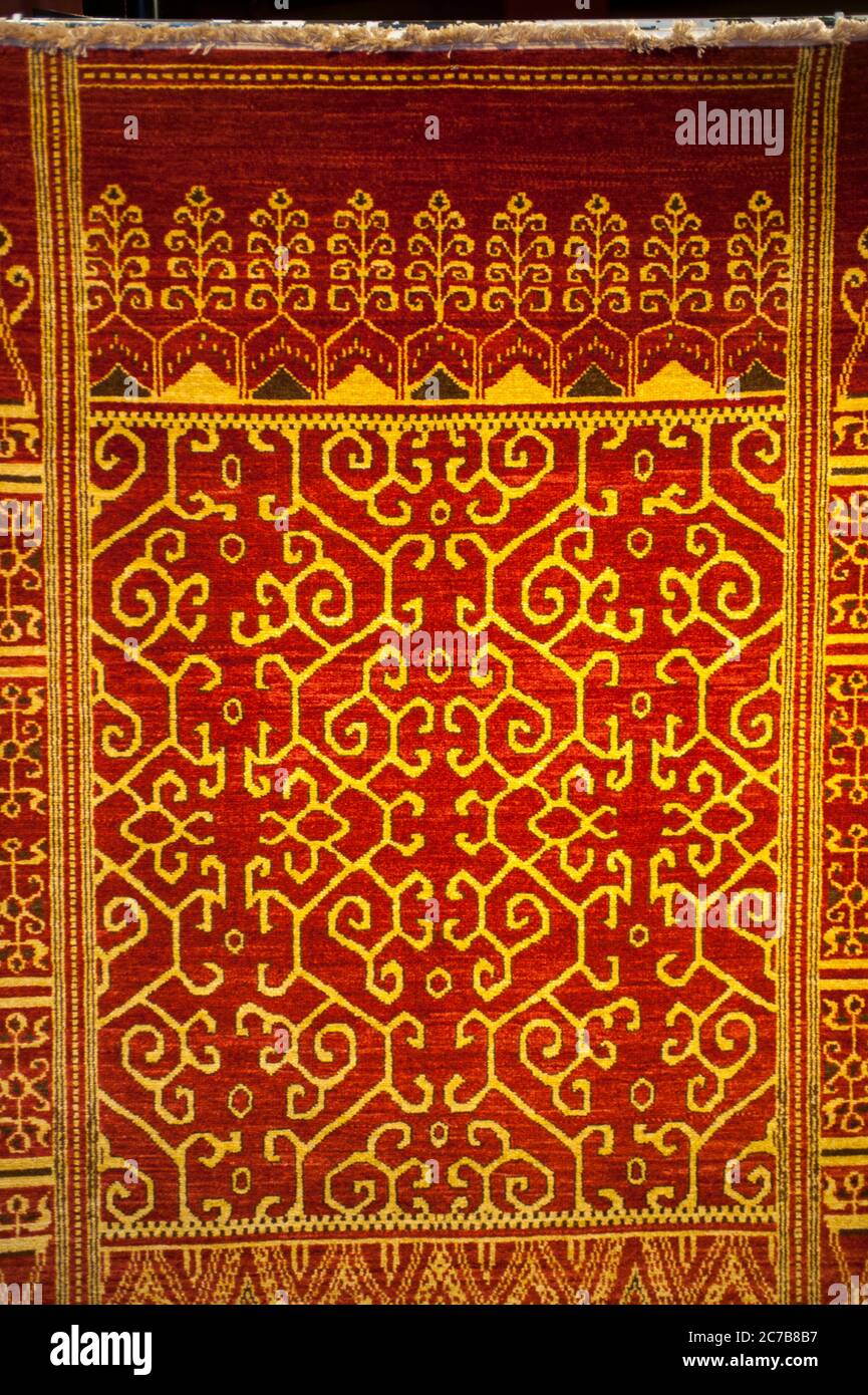 Detail of an Armenian carpet in a store in Yerevan, Armenia Stock Photo