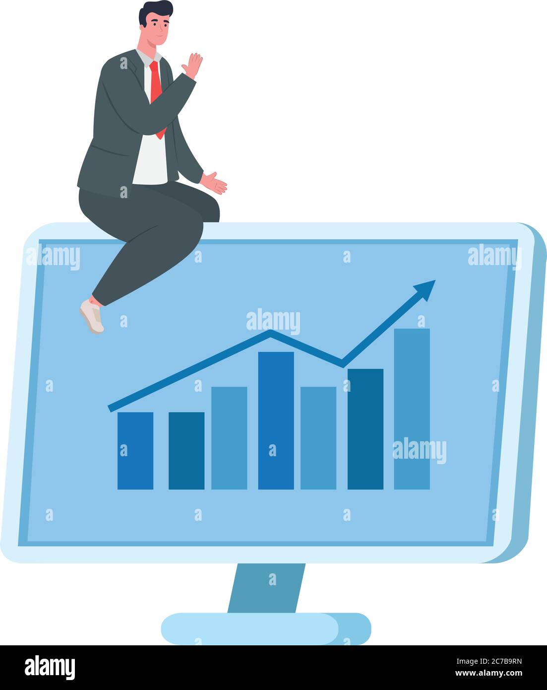 businessman avatar in computer vector design Stock Vector Image & Art