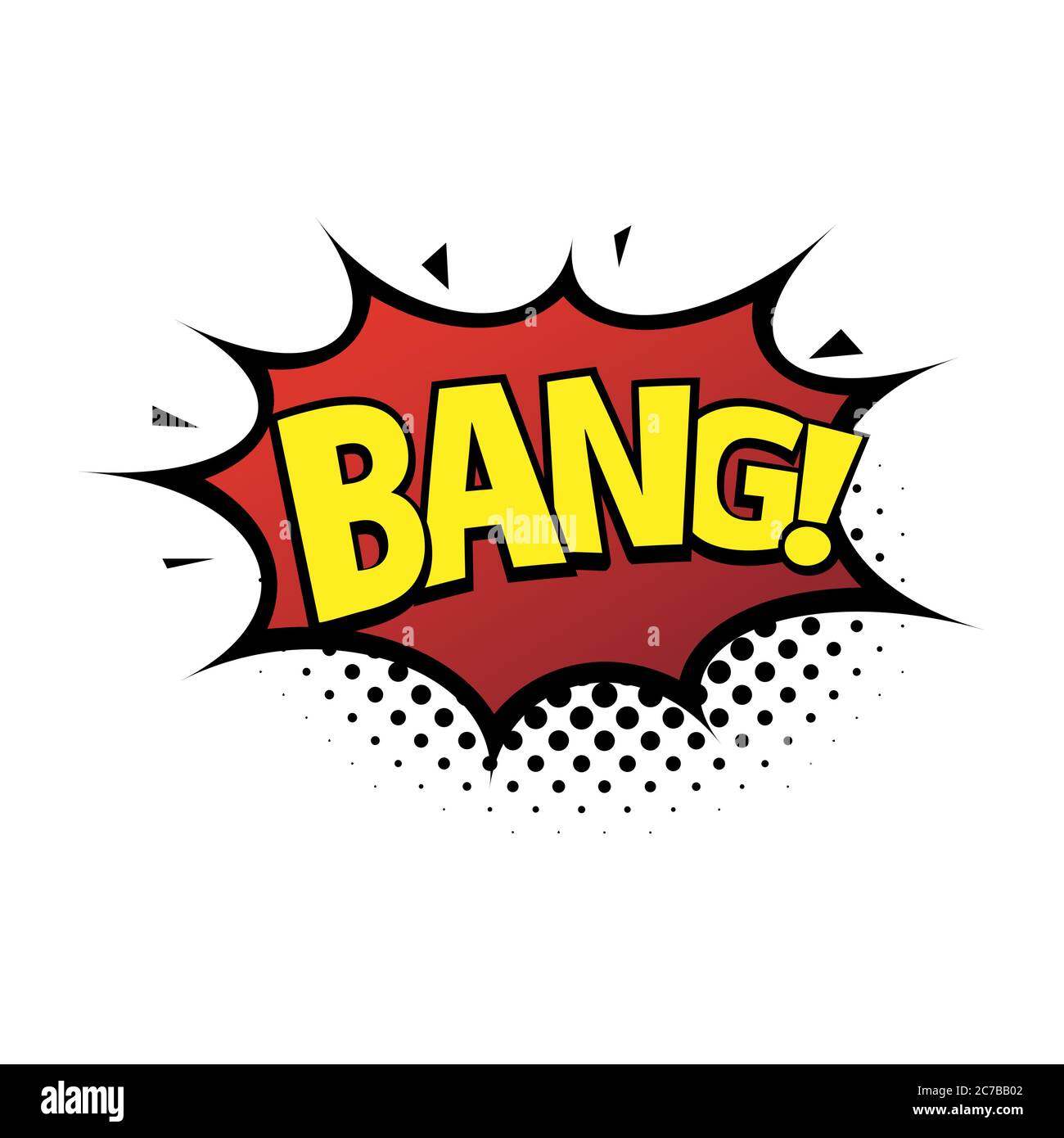 Comic lettering bang. Comic speech bubble with emotional text Bang. Vector  bright dynamic cartoon illustration in retro pop art style isolated on  Stock Vector Image & Art - Alamy