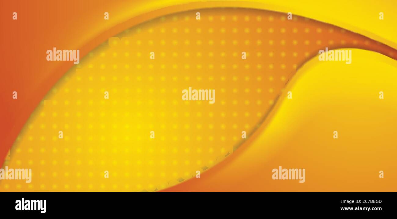 Orange smooth waves on dotted background. Corporate vector design Stock ...