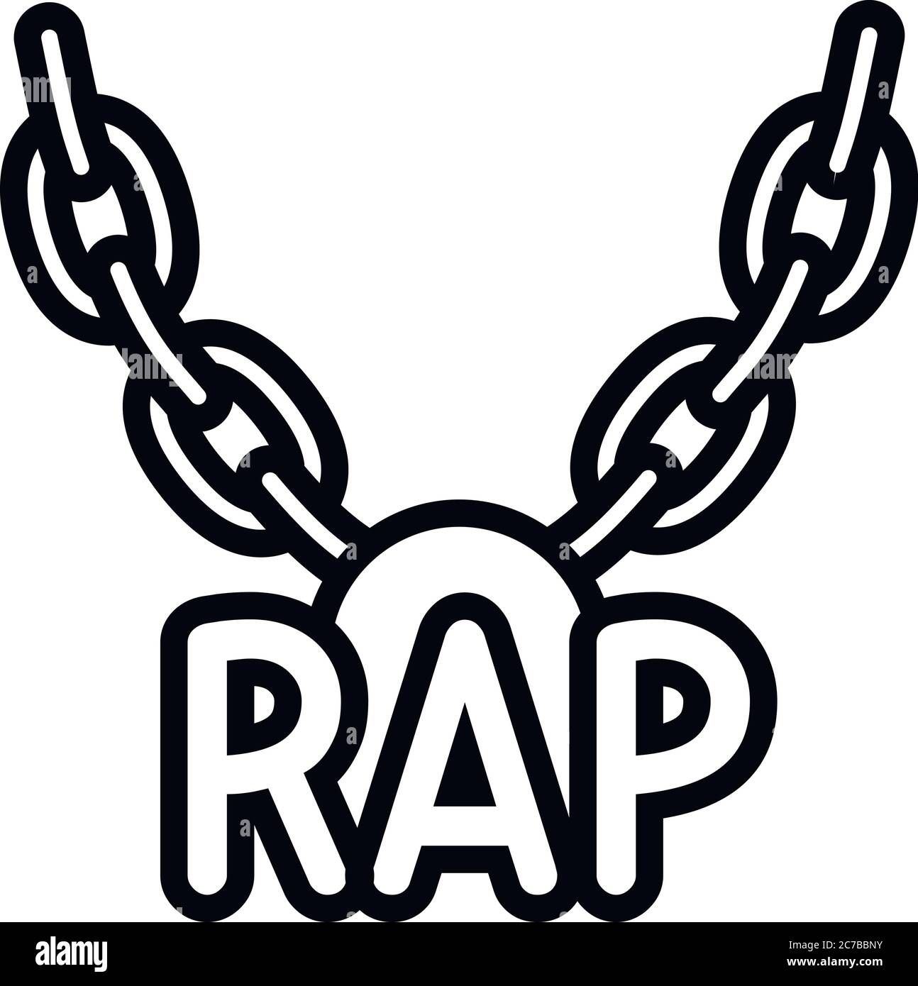 Rap necklace icon. Outline rap necklace vector icon for web design isolated  on white background Stock Vector Image & Art - Alamy
