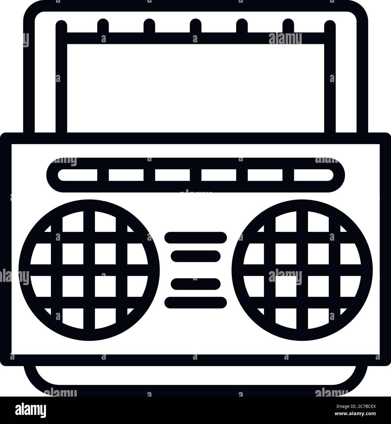 Portable boombox icon. Outline portable boombox vector icon for web ...