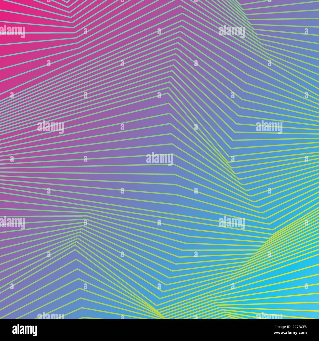 Colorful curved lines refraction pattern design. Abstract futuristic ...