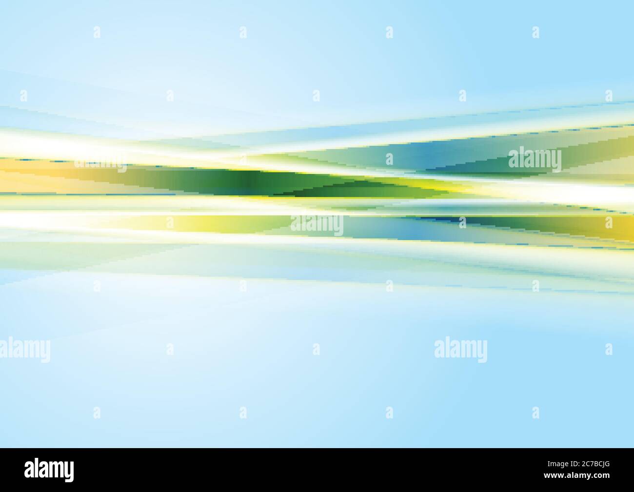 Bright yellow and blue stripes abstract background. Vector design Stock Vector
