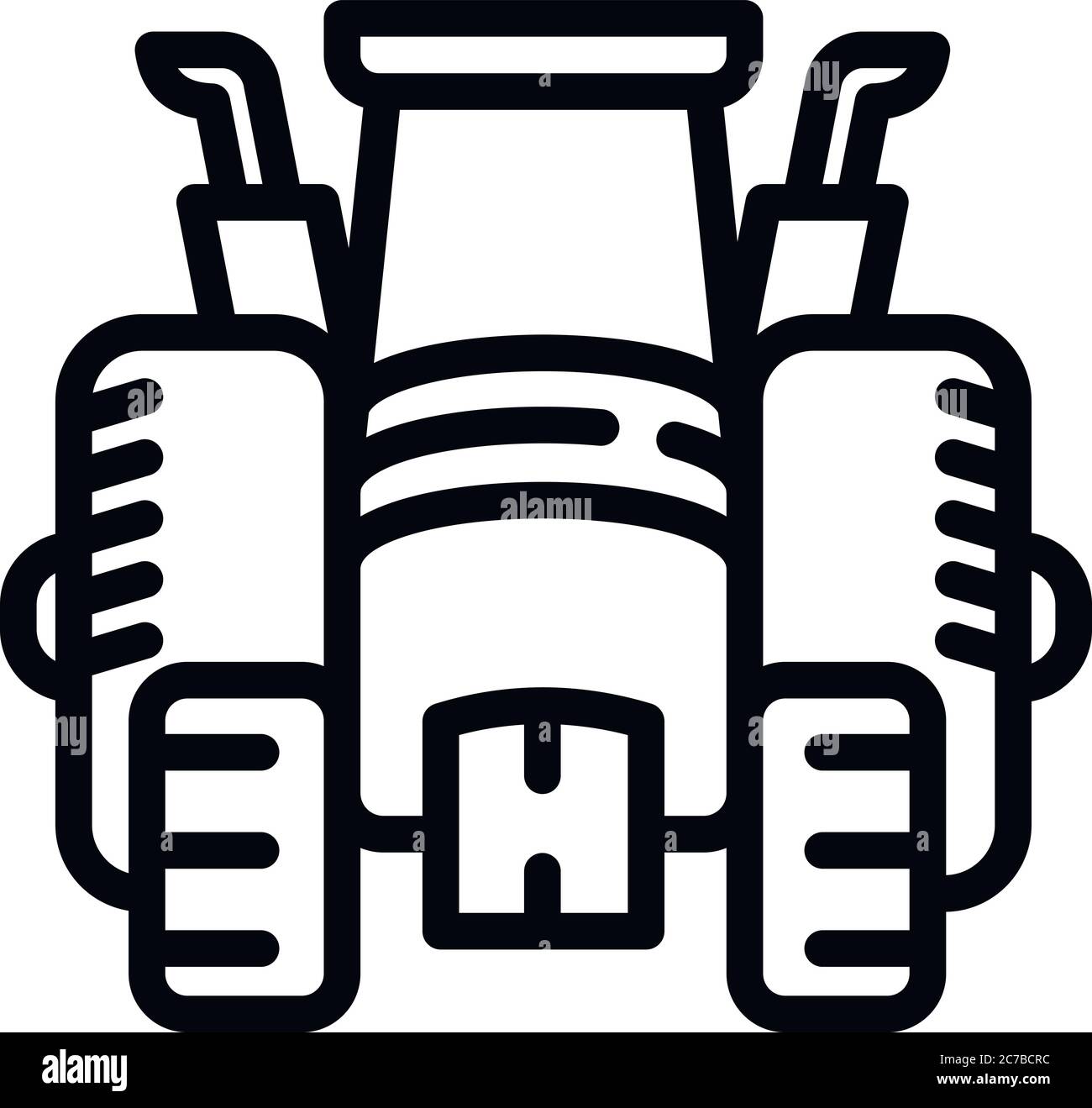 Big field tractor icon. Outline big field tractor vector icon for web ...