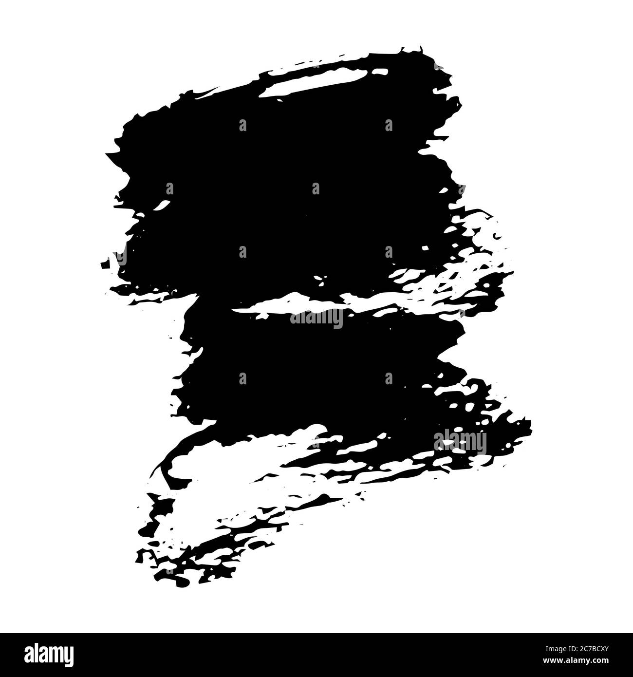 Ink black blot. Abstract stain. Isolate on a white background. Vector illustration Stock Vector