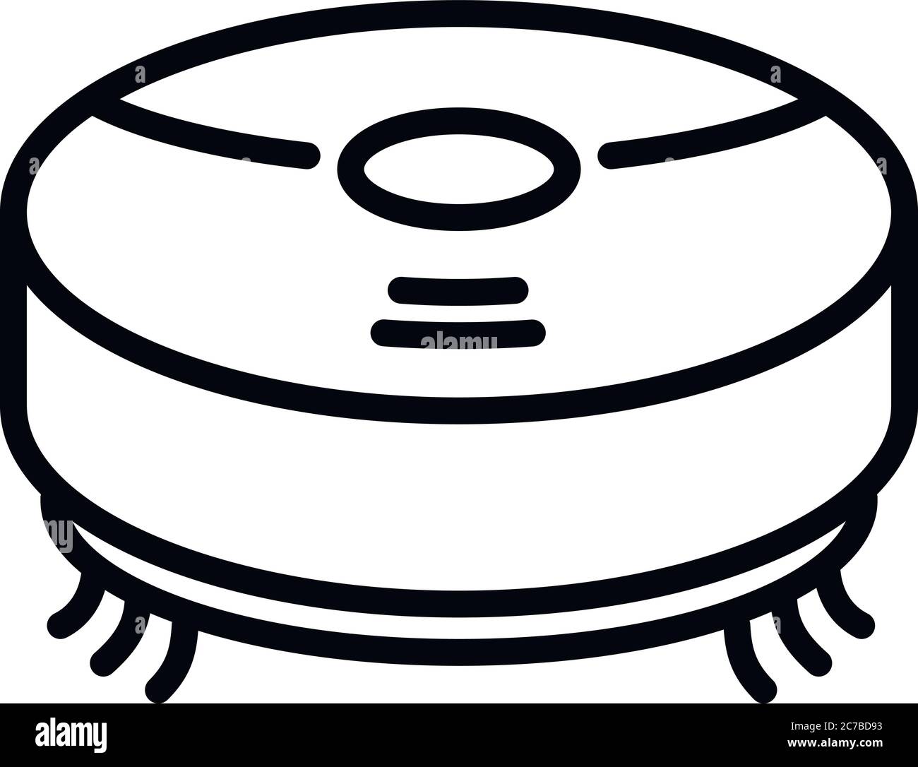 Robot vacuum cleaner icon. Outline robot vacuum cleaner vector icon for ...