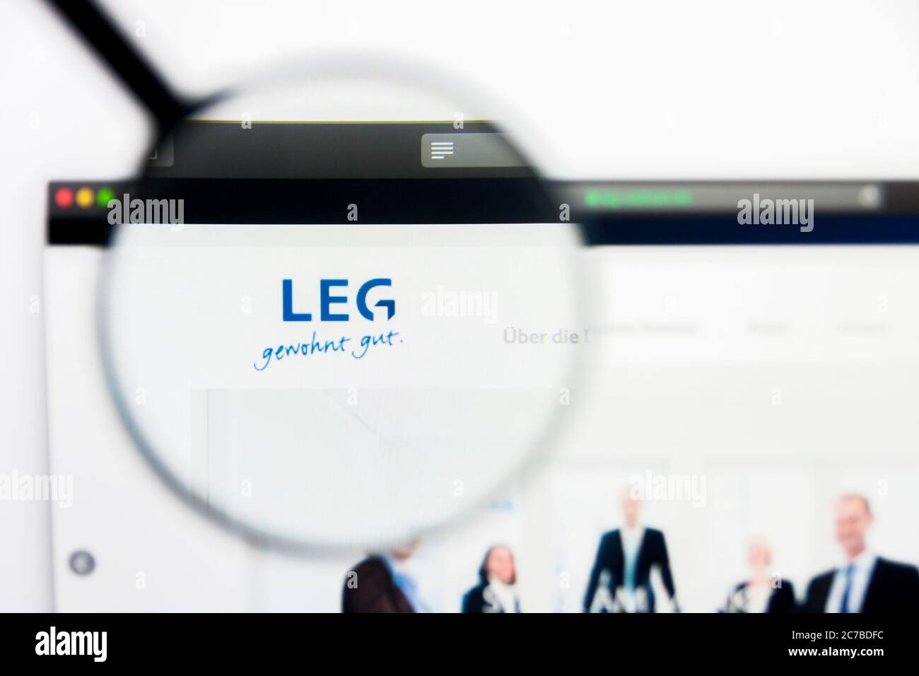Los Angeles, California, USA - 25 March 2019: Illustrative Editorial of LEG Immobilien AG website homepage. LEG Immobilien AG logo visible on display Stock Photo