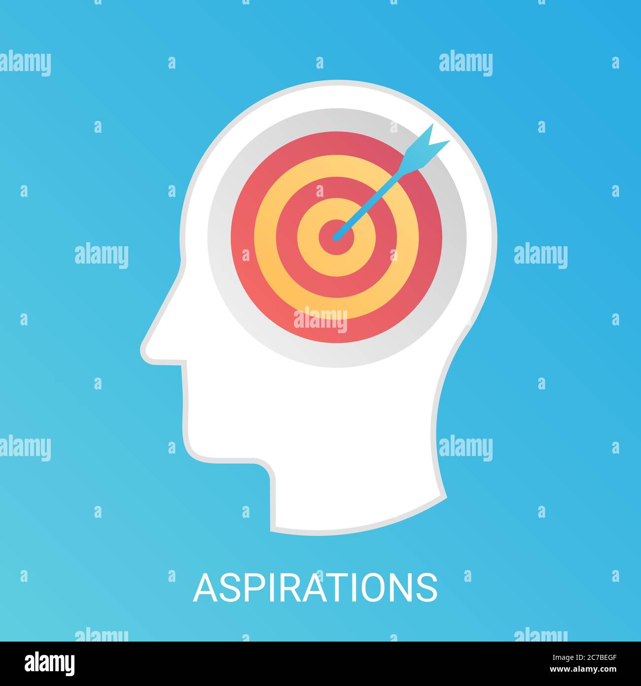 Vector Aspiration concept. Modern gradient flat style Stock Vector