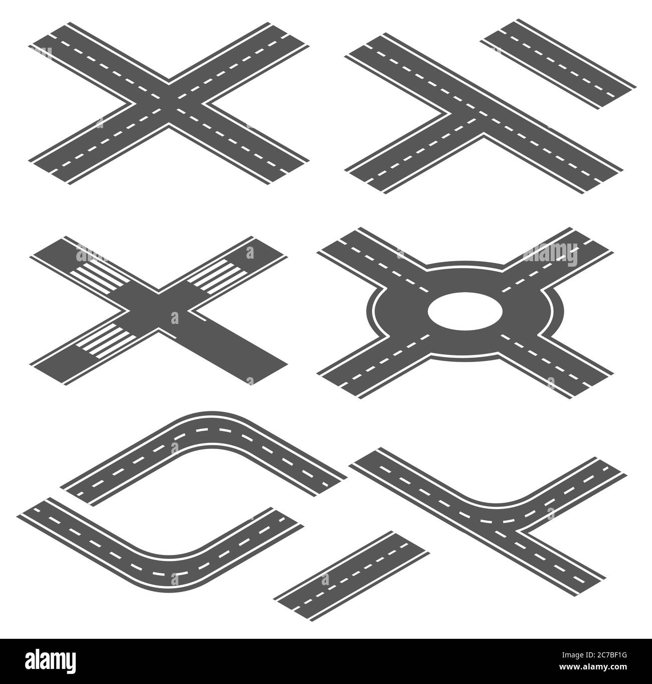 3d Isometric vector road and highway for city map. Road highway traffic ...