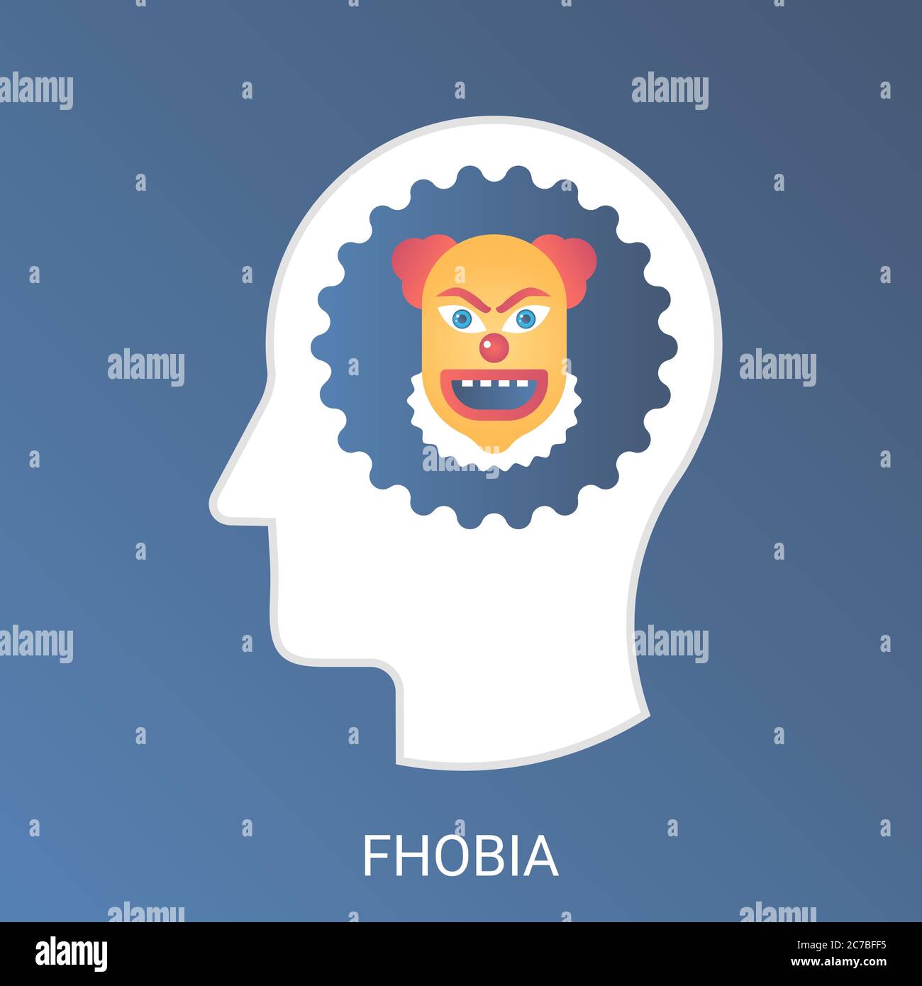 Vector Fhobia concept. Modern gradient flat style Stock Vector