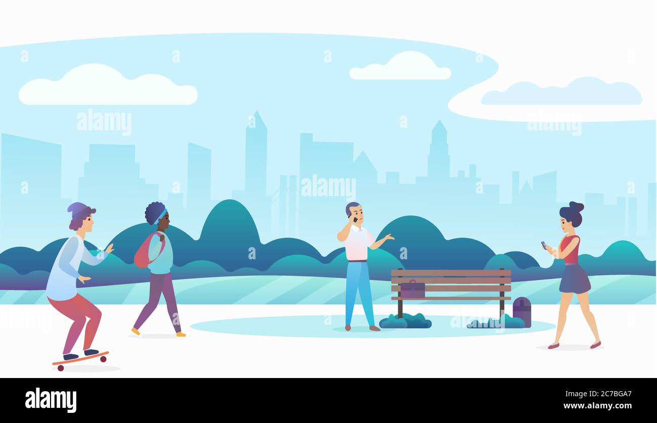 Public walking Stock Vector Images Alamy