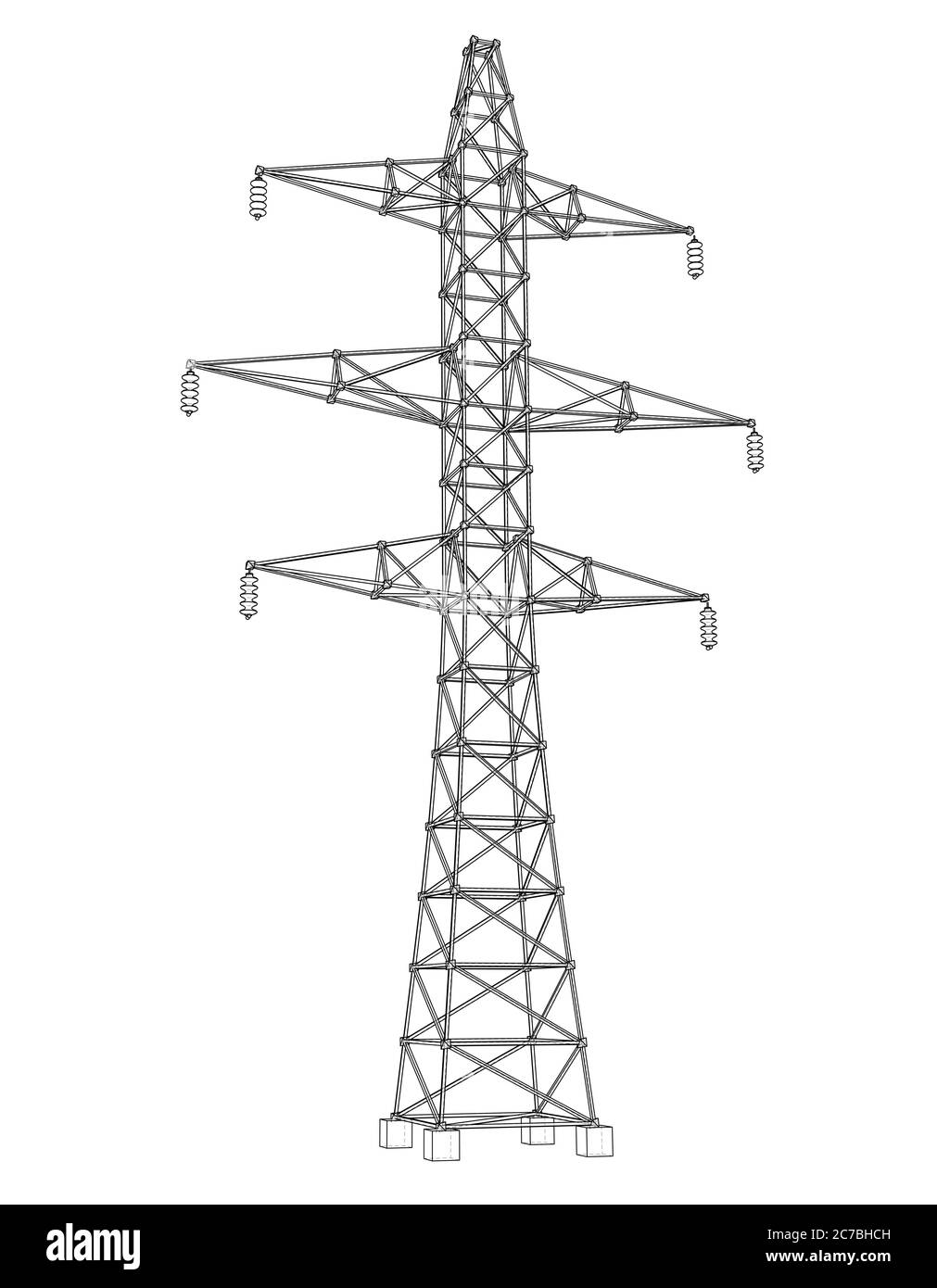 Electric pylon or electric tower concept Stock Photo Alamy
