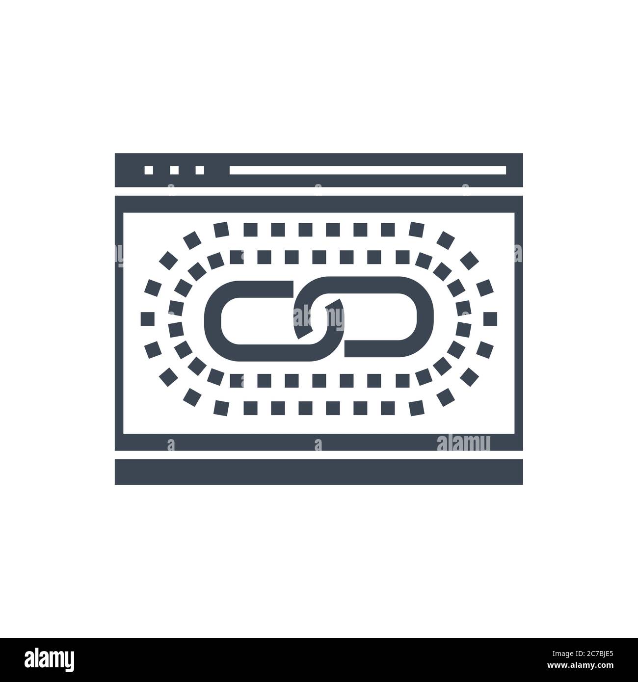 Web Link Optimization Vector Glyph Icon Stock Vector