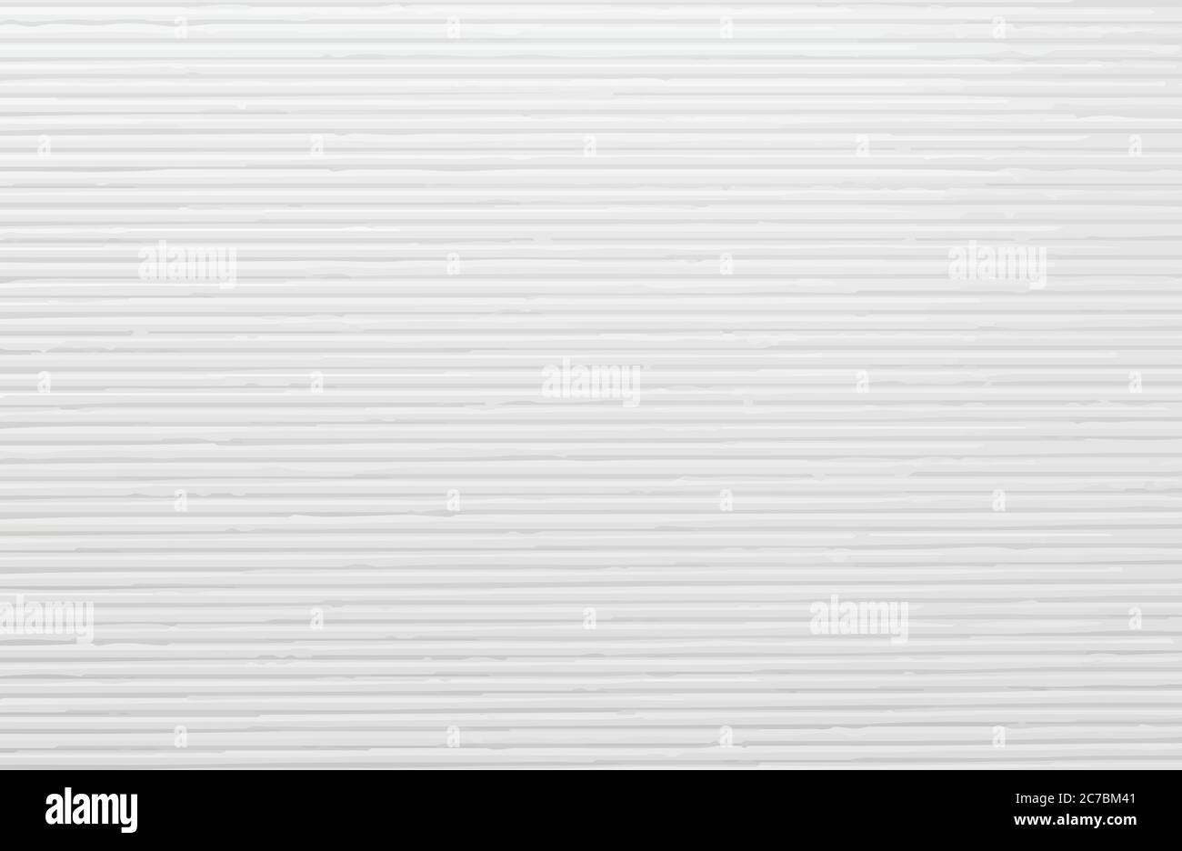 Striped embossed paper texture. Vector abstract white background with horizontal lines Stock Vector