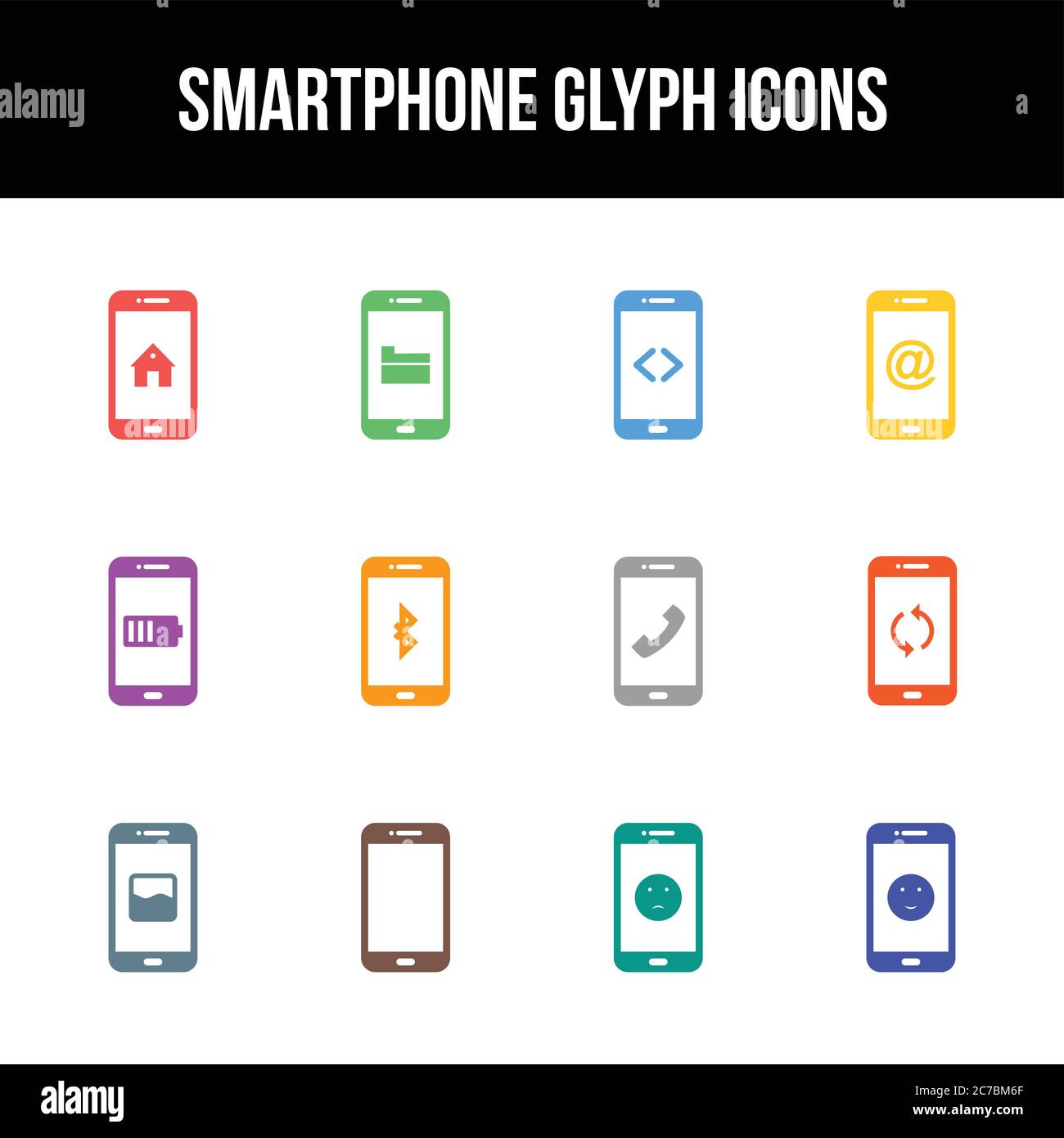 Unique smartphone vector line icon set Stock Vector Image & Art - Alamy