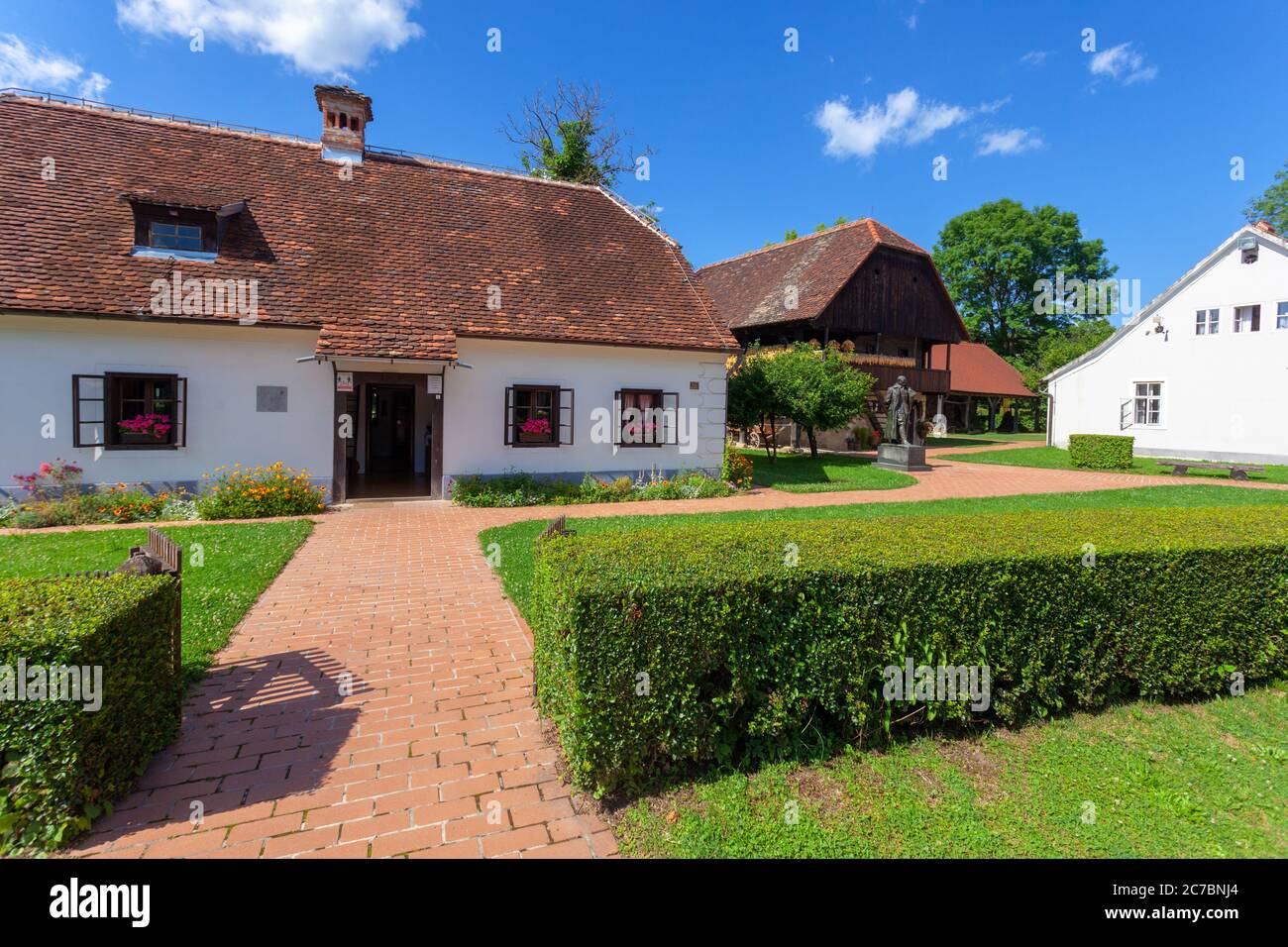 The museum and birth house of Yugoslav president Josip Broz Tito in Kumrovec, Croatia Stock Photo