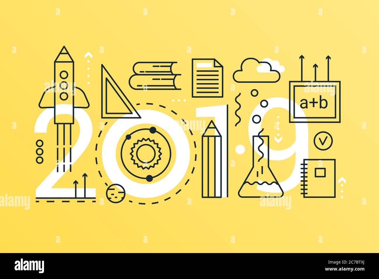 Flat composition education web Stock Vector Images Alamy