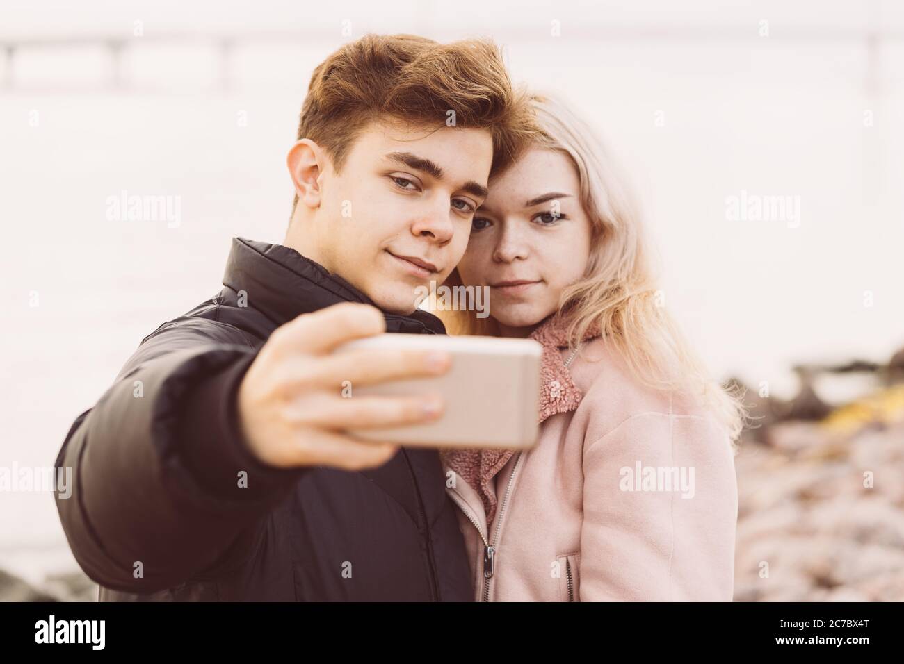 Cute Young Blonde Teen Girls Selfies