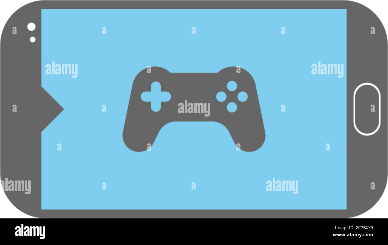 Phone icon game pad logo vector template illustration Stock Vector