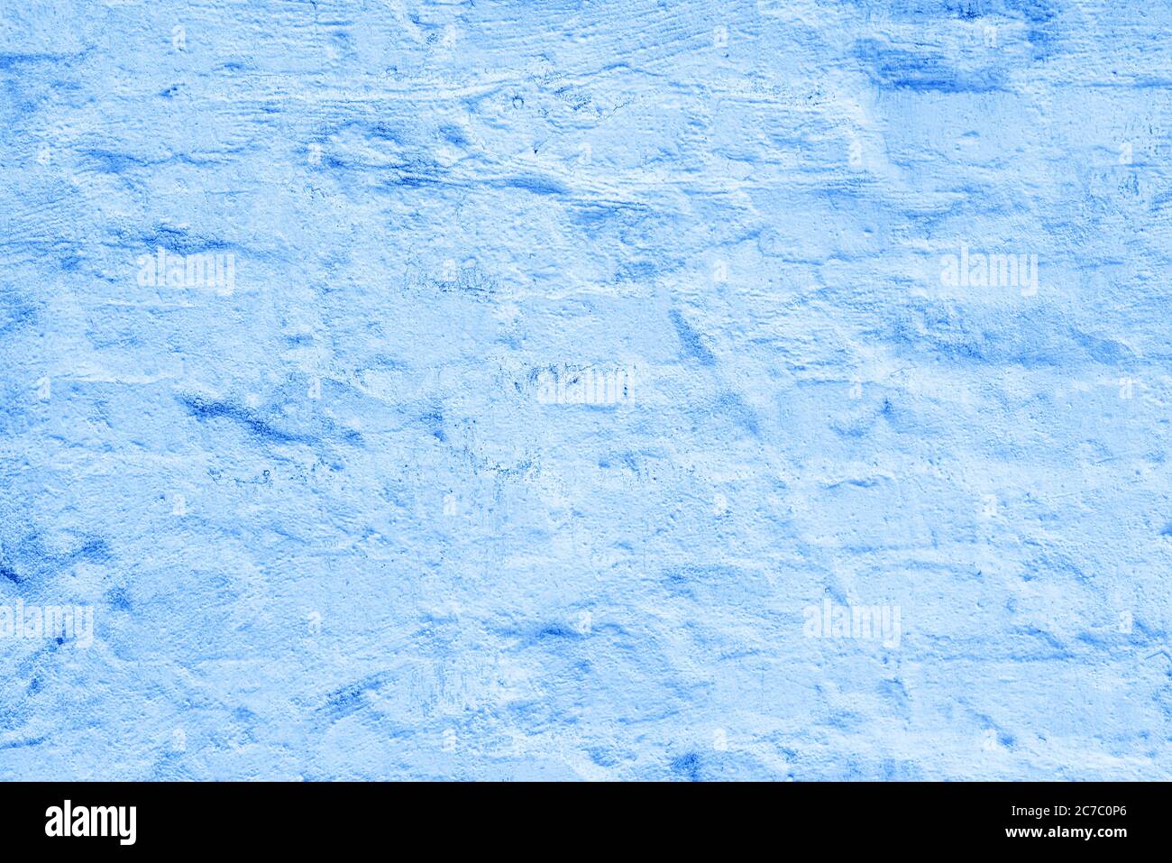 Blue stucco texture. Designer interior background. Abstract architectural surface. Stock Photo