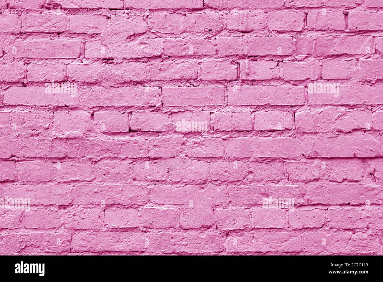 Pink brick wall. Loft interior design. Architectural background. Stock Photo