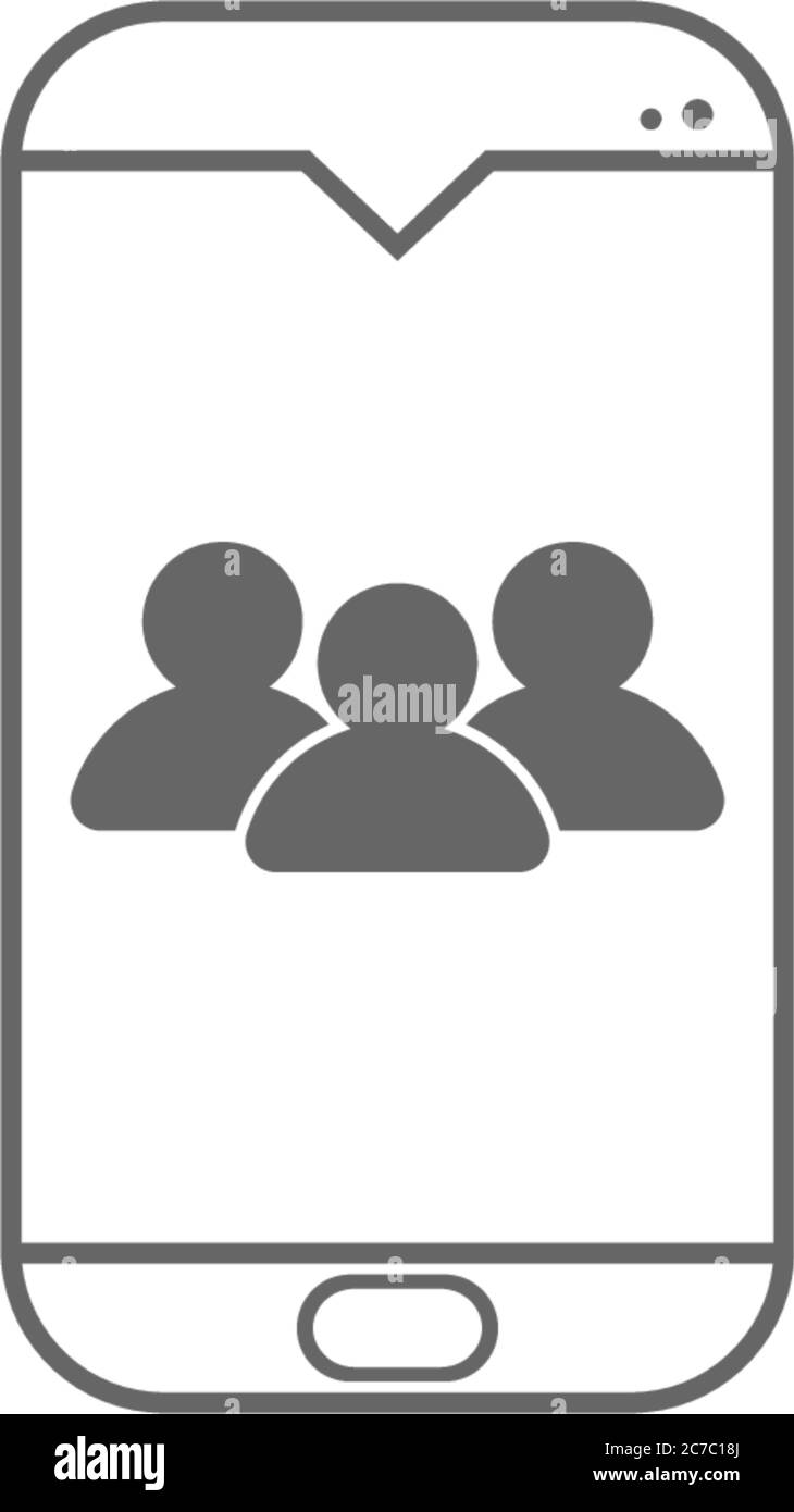 Phone group icon logo vector template illustration Stock Vector Image & Art  - Alamy