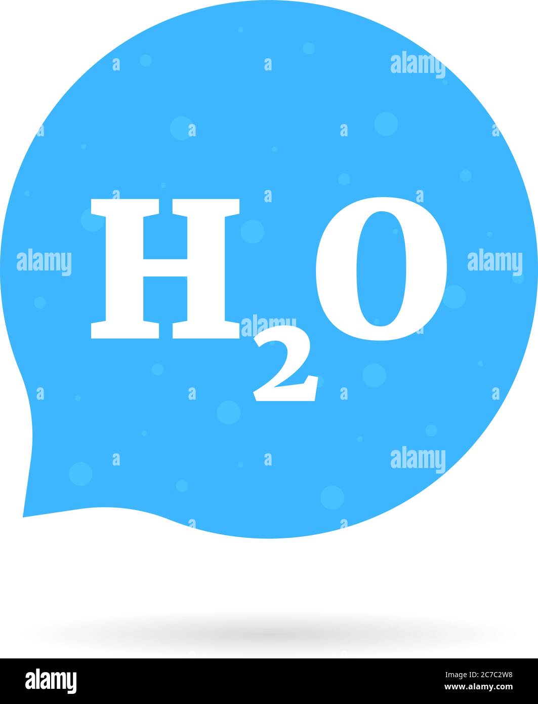 speech bubble like h2o water logo Stock Vector