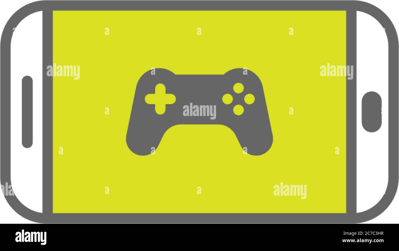 Phone icon game pad logo vector template illustration Stock Vector