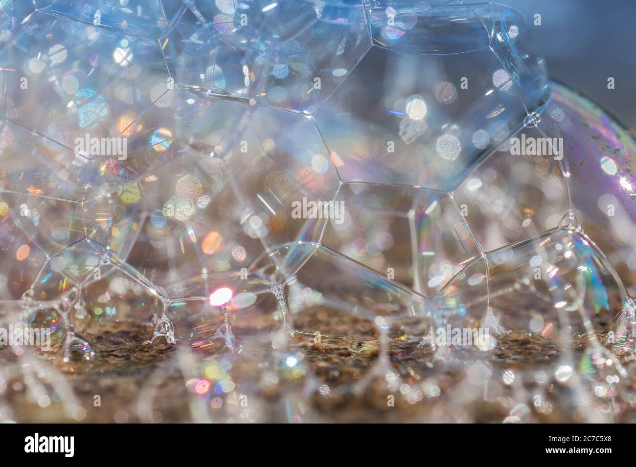 Beautiful macro photography of soap bubbles Stock Photo - Alamy