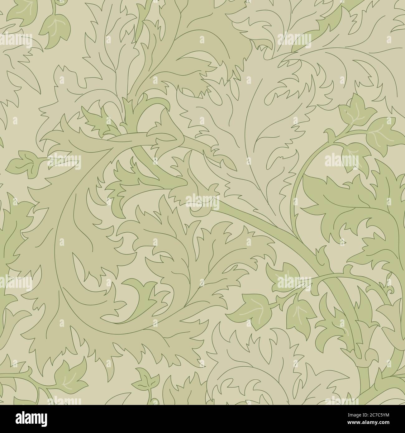 Seamless floral pattern in folk style with wildflowers, leaves. Hand ...