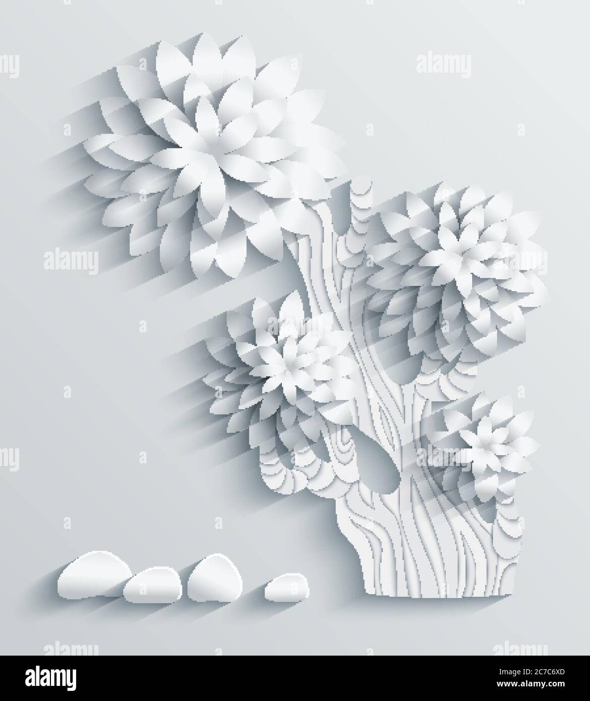 Vector modern illustration of volumetric tree Stock Vector Image & Art ...