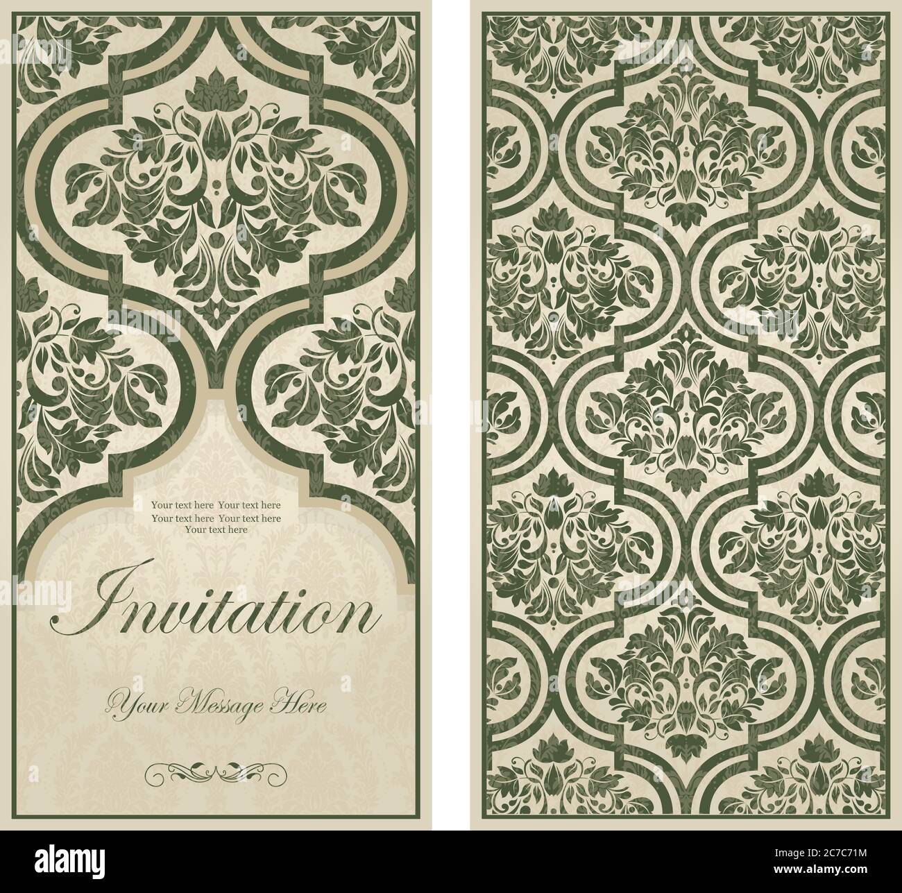 Set of Template greeting card, invitation and advertising banner ...
