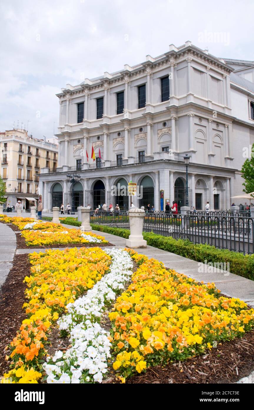 Royal Theatre. Plaza de Oriente, Madrid, Spain. Stock Photo