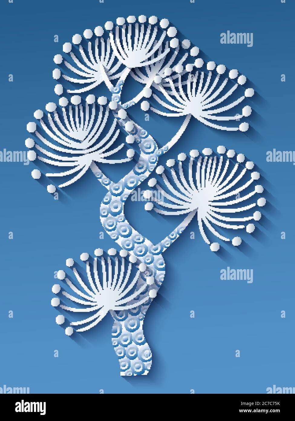Vector modern illustration of volumetric tree Stock Vector Image & Art ...