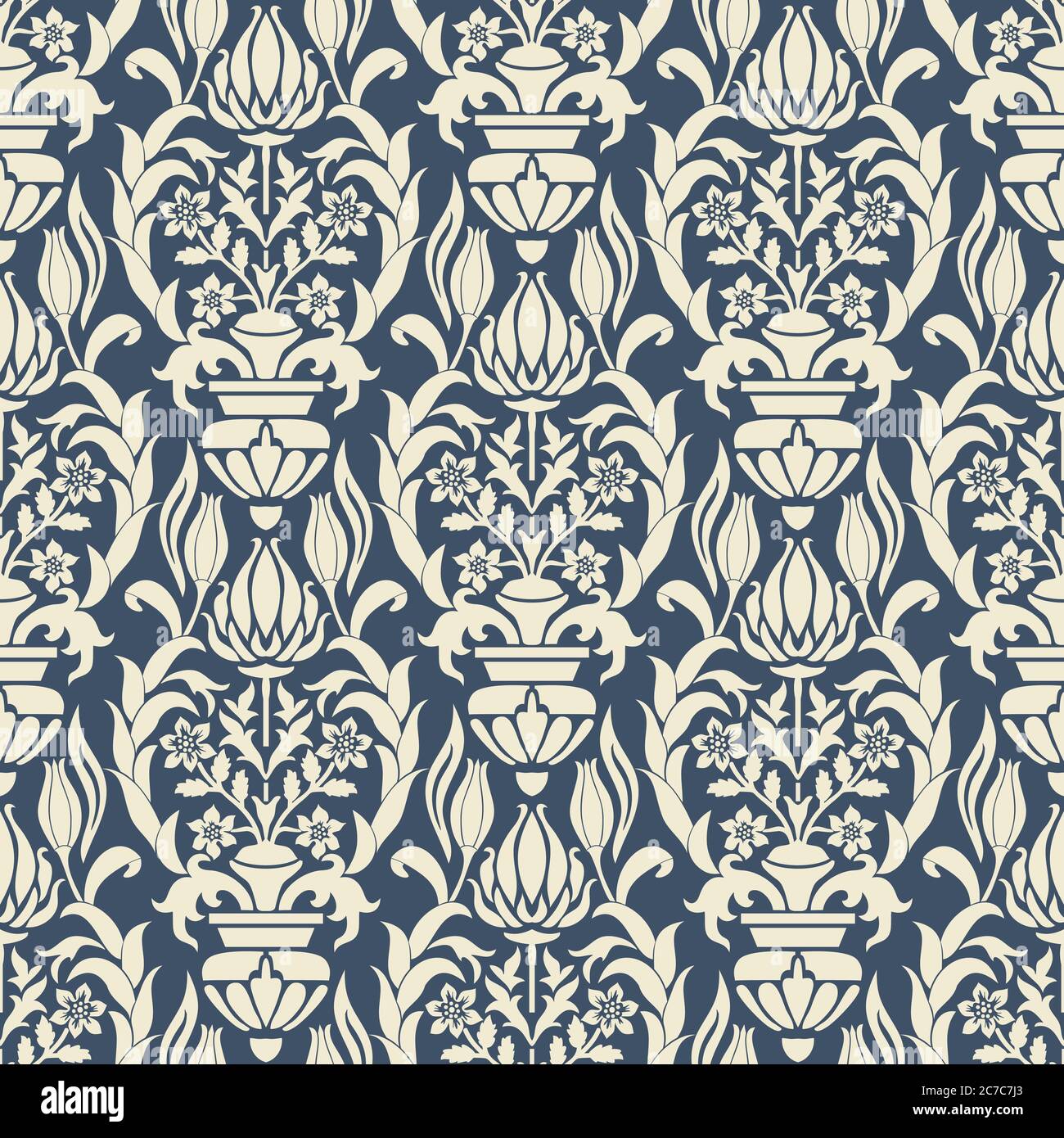 Seamless damask wallpaper. Seamless vintage pattern in Victorian style . Hand drawn floral pattern. Vector illustration Stock Vector Image & Art - Alamy Seamless damask wallpaper. Seamless vintage pattern in Victorian style . Hand drawn floral pattern. Vector illustration Stock Vector Image & Art - Alamy