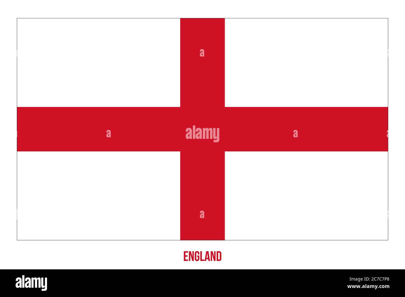 England Flag Vector Illustration on White Background. Countries of the