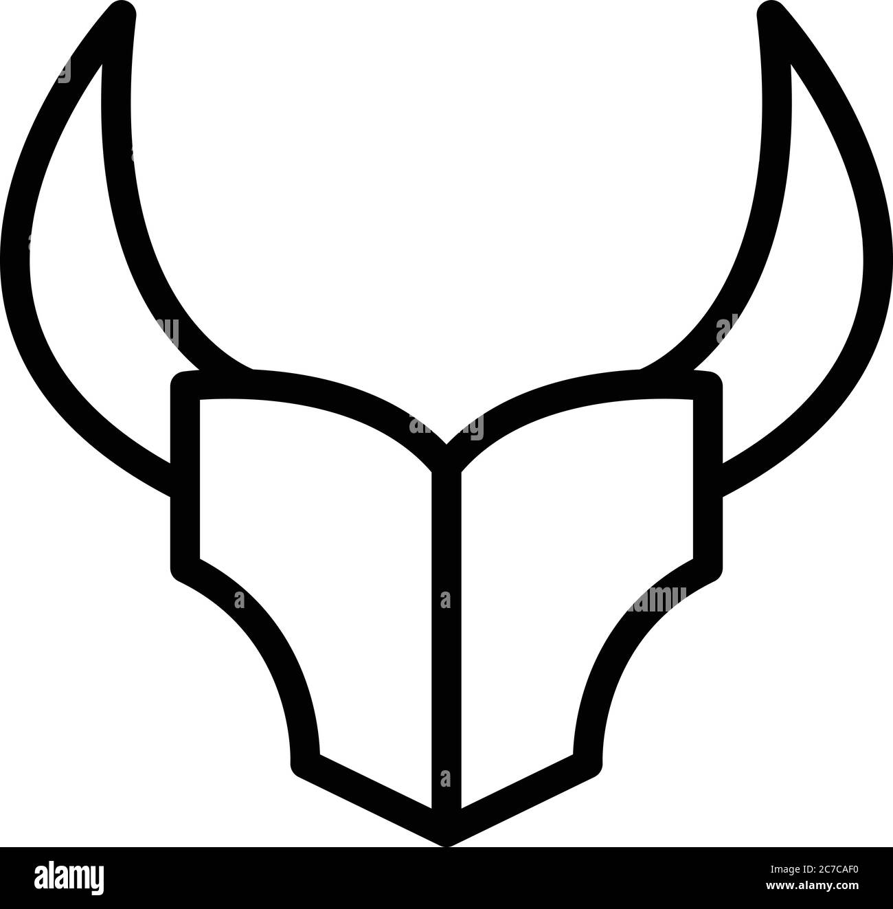 Wildebeest animal icon, outline style Stock Vector