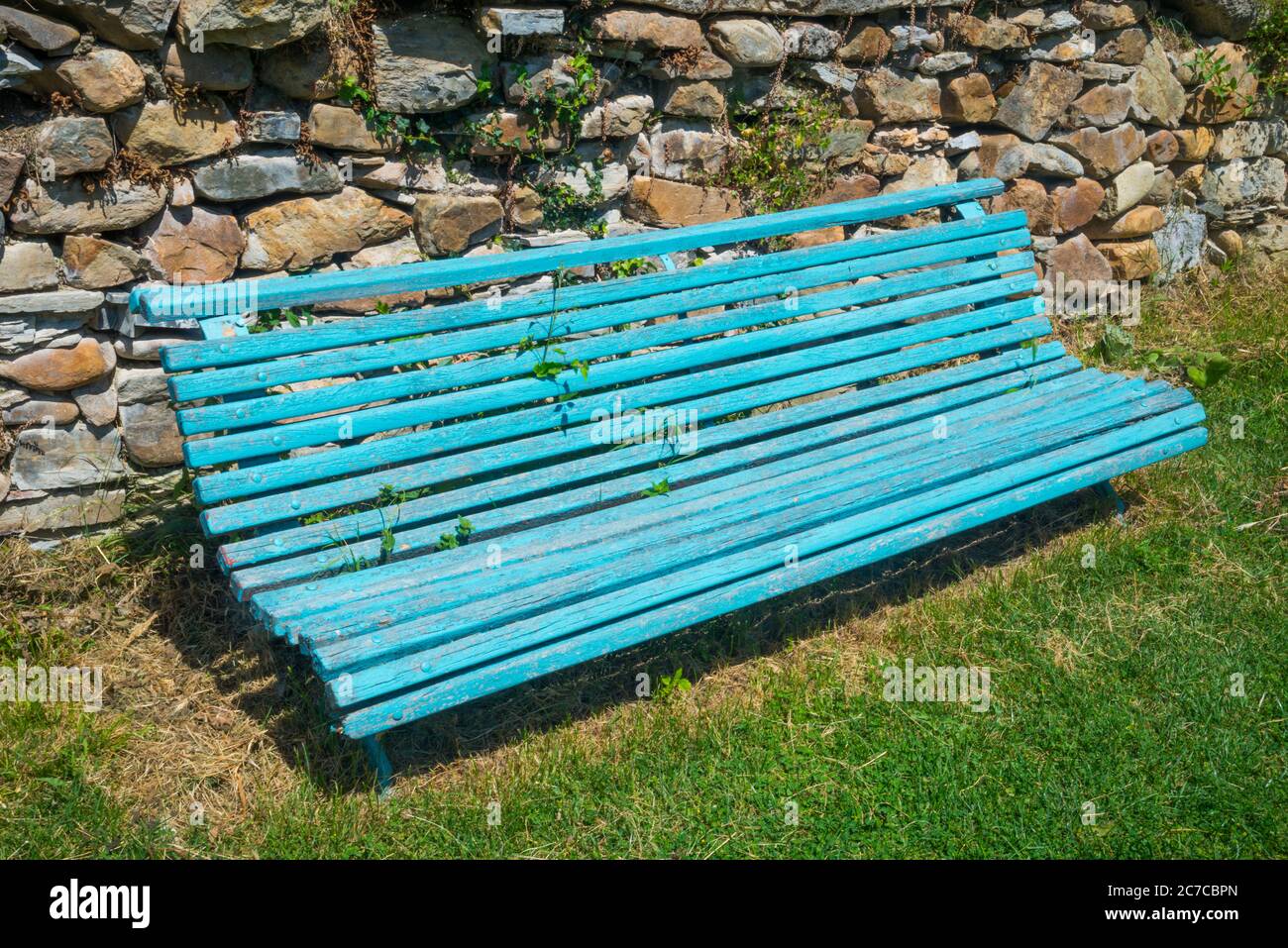 Old wooden bench. Stock Photo