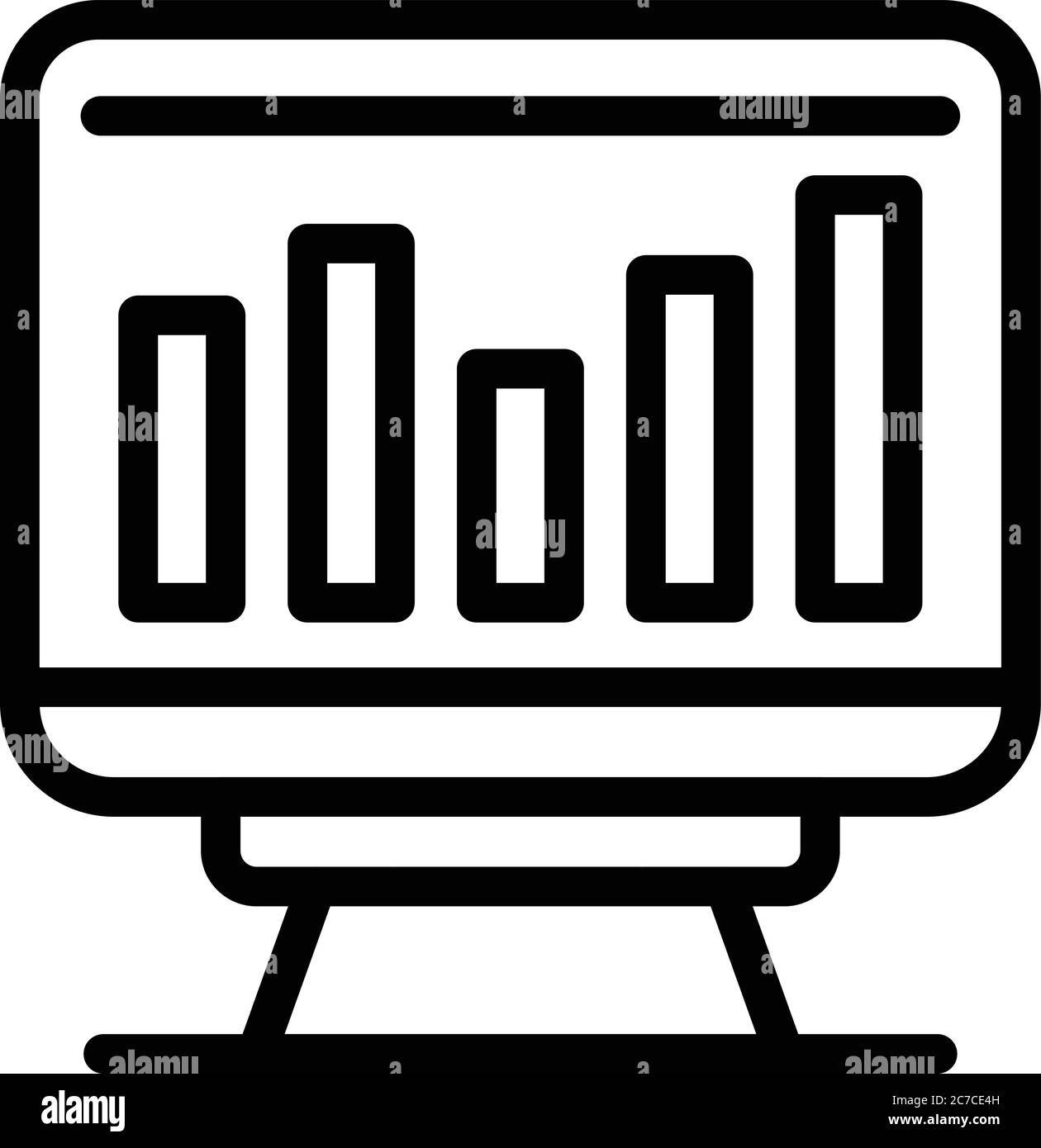 Monitoring finance graph icon, outline style Stock Vector Image & Art ...