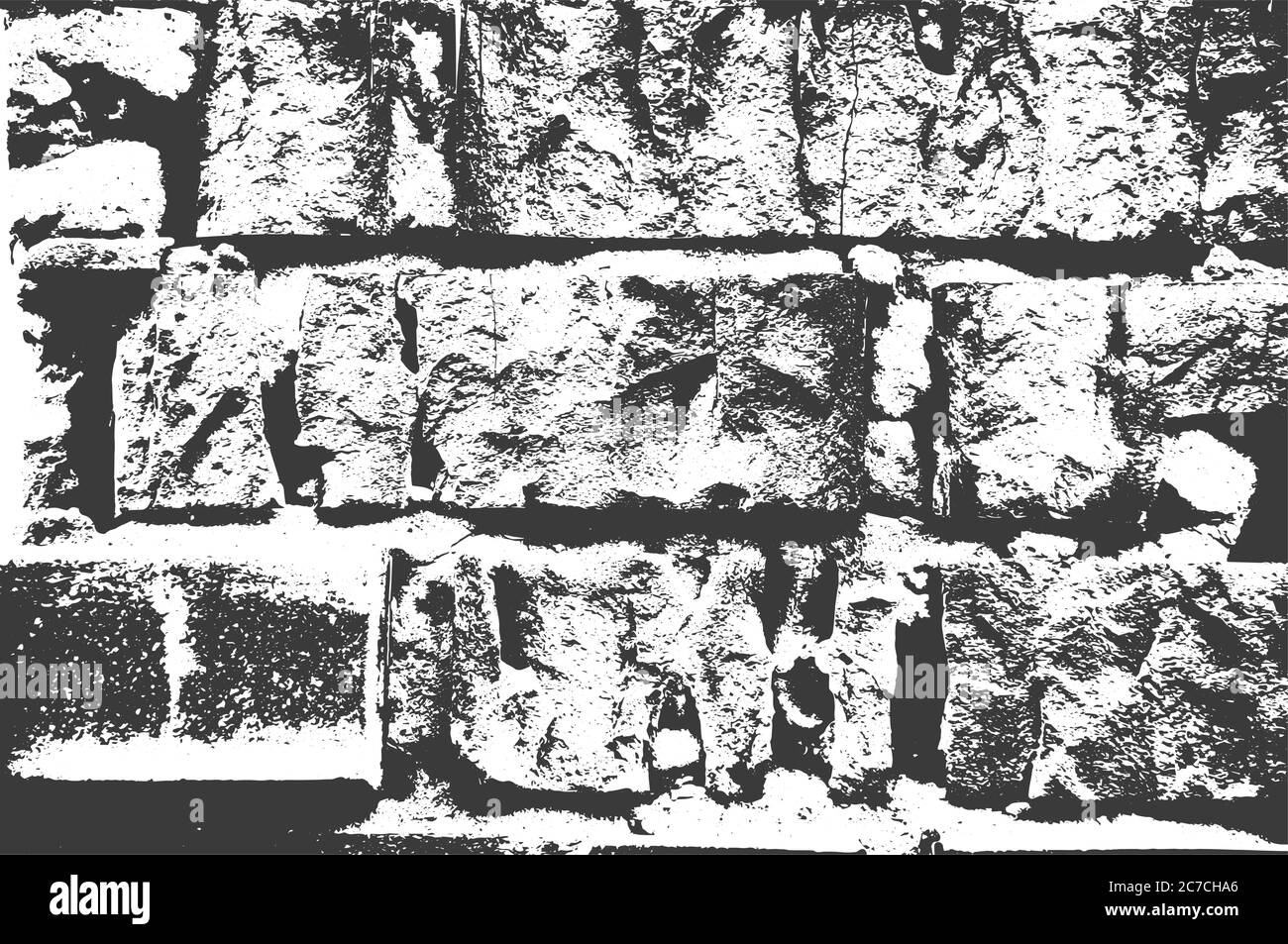 Distressed overlay texture of old brick wall, grunge background ...