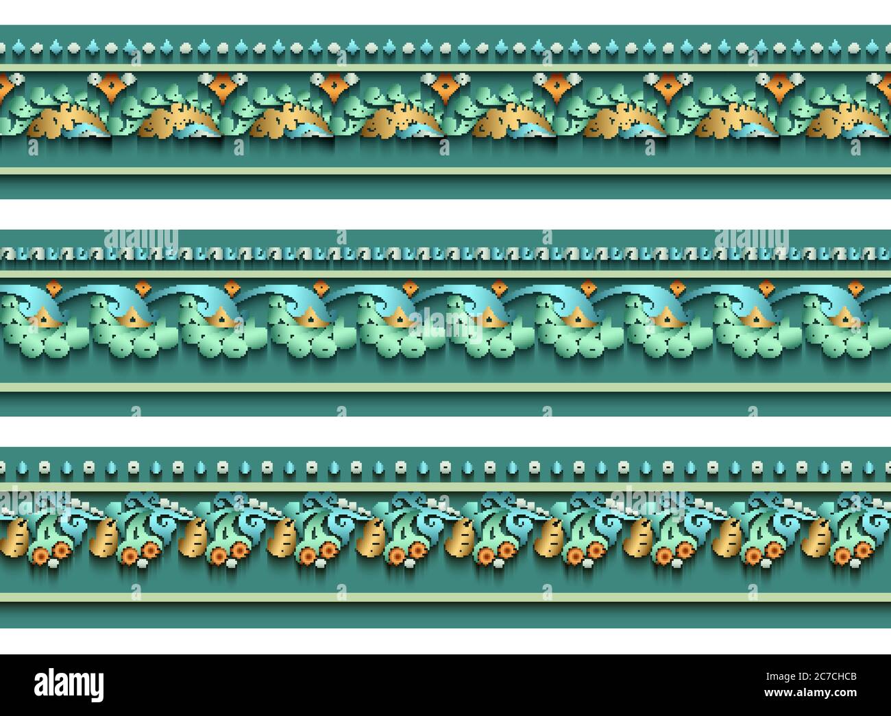 Modern vector ornamental stripe backgrounds set Stock Vector Image ...