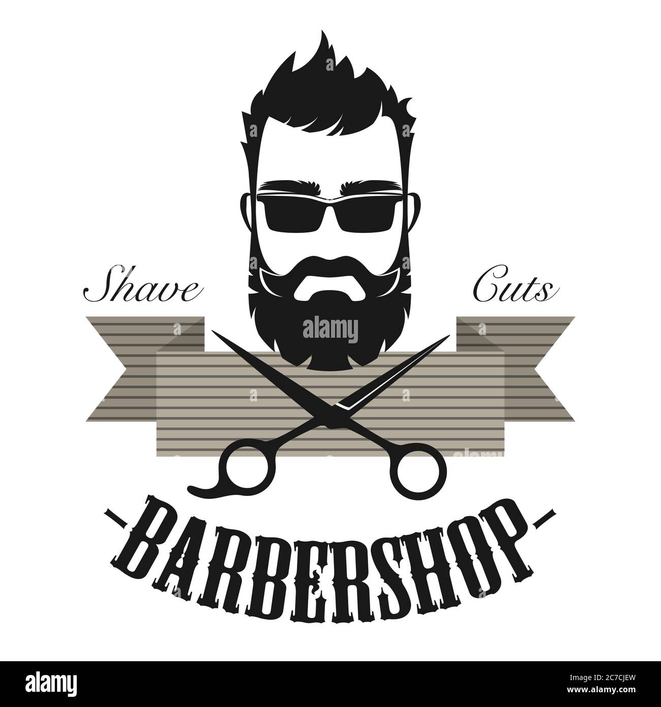 Barber Shop Logo - Hipster – Lovely Stickers