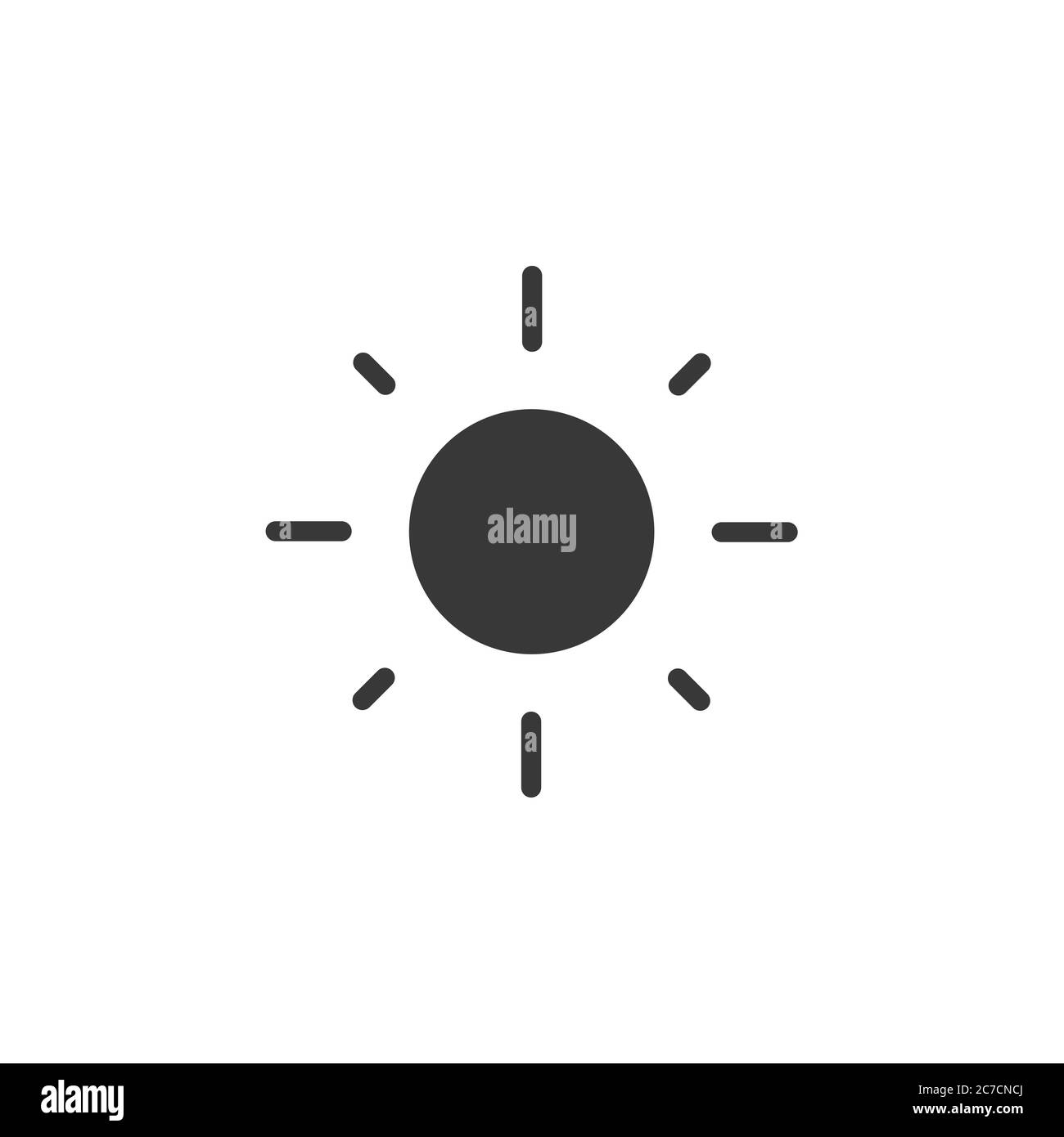 Shining sun. Isolated icon. Weather glyph vector illustration Stock ...
