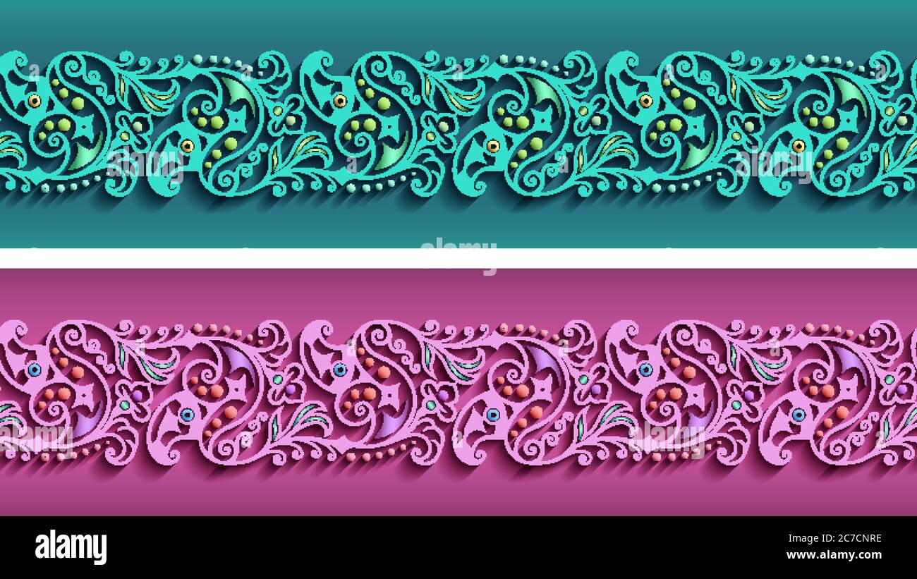 Modern vector ornamental stripe backgrounds set Stock Vector Image ...