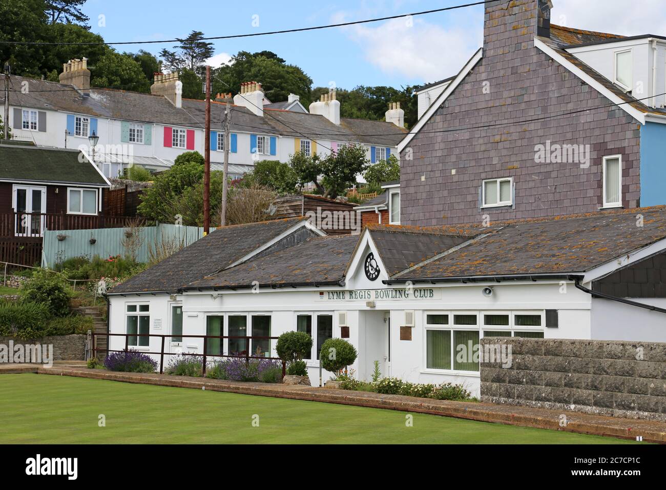 Lyme Regis Bowling Club, Charles Mercer Green, Monmouth Beach, Lyme Regis, Dorset, England, Great Britain, United Kingdom, UK, Europe Stock Photo