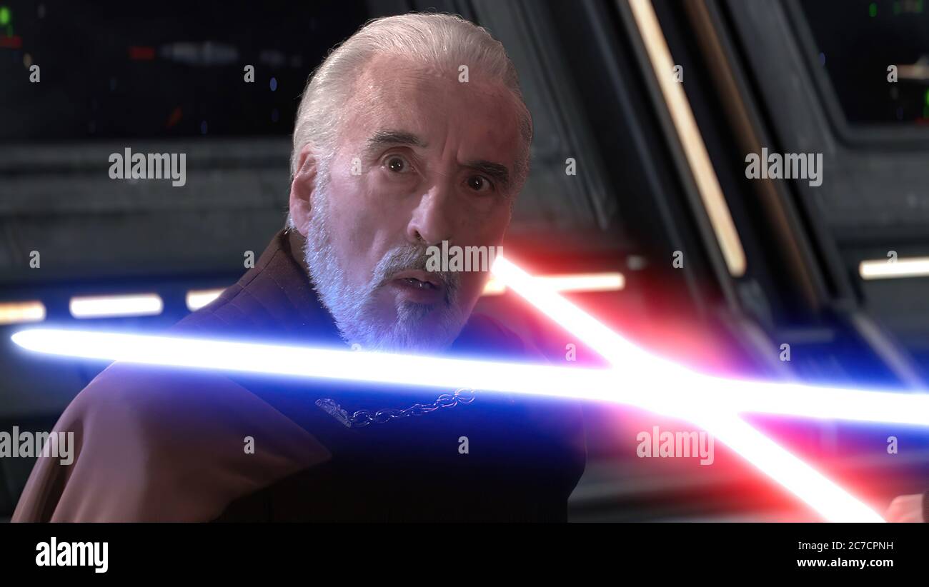 Christopher Lee as Count Dooku in the Movie Star Wars Episode Ii Attack of  the Clones - Promotional Movie Picture Stock Photo - Alamy