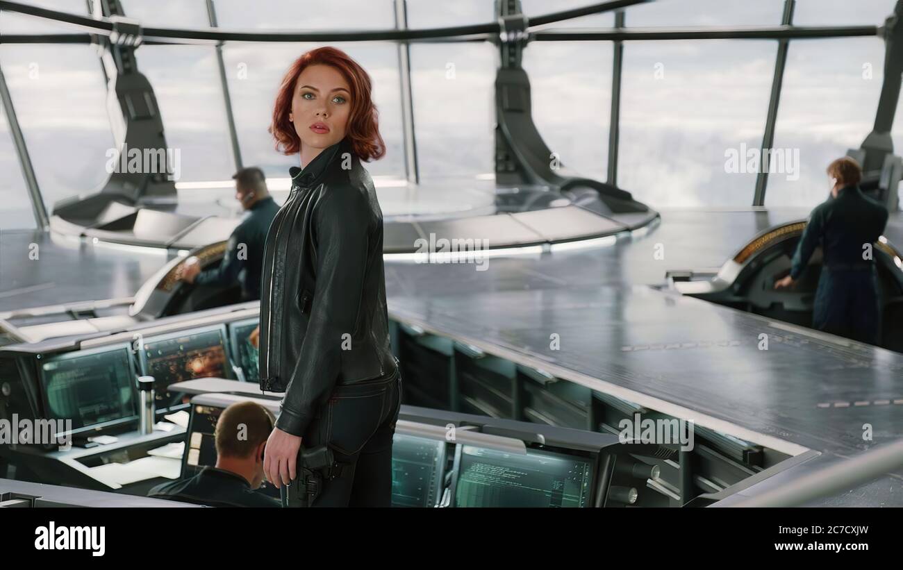 Scarlett Johansson Star as Black Widow the Movie the Avengers - Promotional Movie Picture Stock Photo