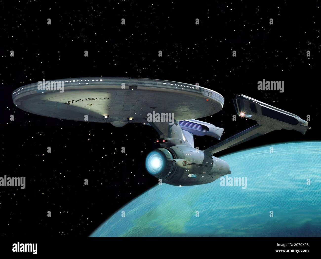 Uss Enterprise in the Movie Star Trek - Promotional Movie Picture Stock Photo